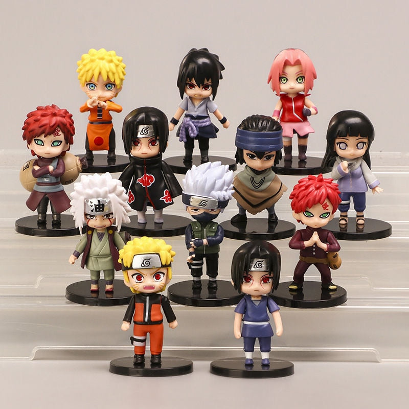 Kit 12 Figures do Anime Naruto