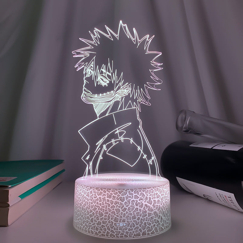 Luminária 3D Anime My Hero Academia Dabi