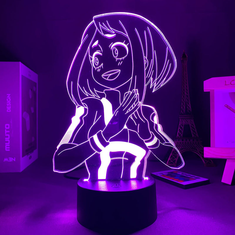 Luminária 3D Anime My Hero Academia Ochako Uraraka