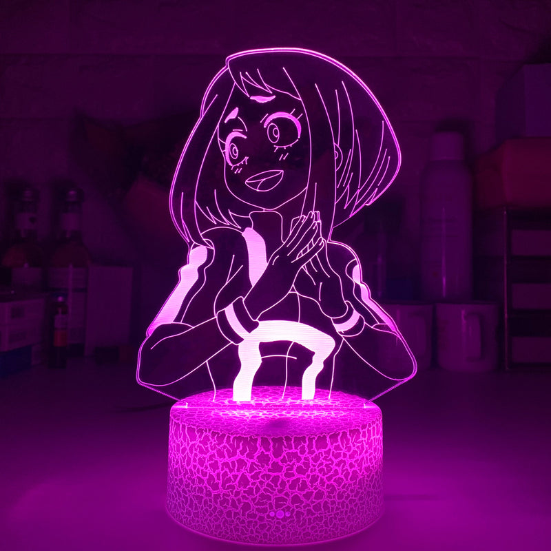 Luminária 3D Anime My Hero Academia Ochako Uraraka